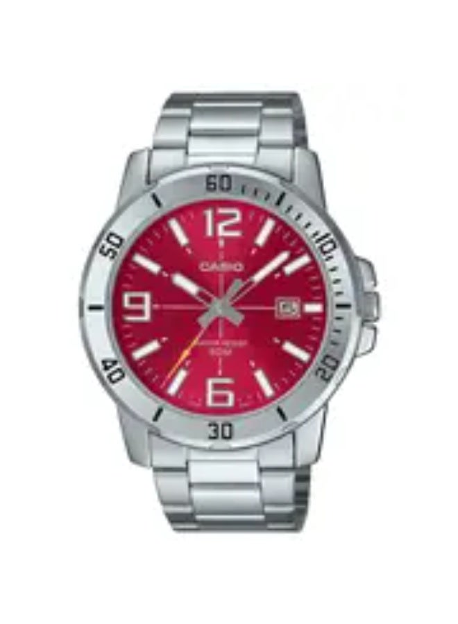 Casio Casio Men Analog Watch MTP-VD01D-4BVUDF Silver Stainless Steel Strap